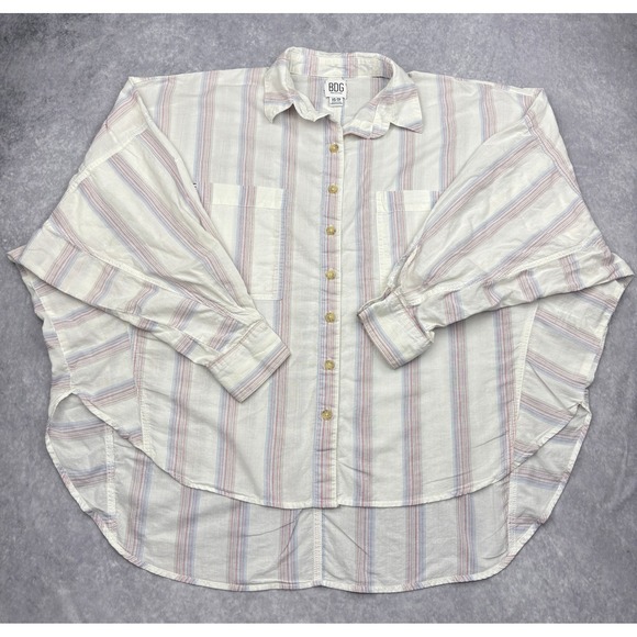 BDG Urban Outfitters Tops - BDG Urban Outfitters Shirt Womens XS Oversized Striped Dolman Button Down Tunic